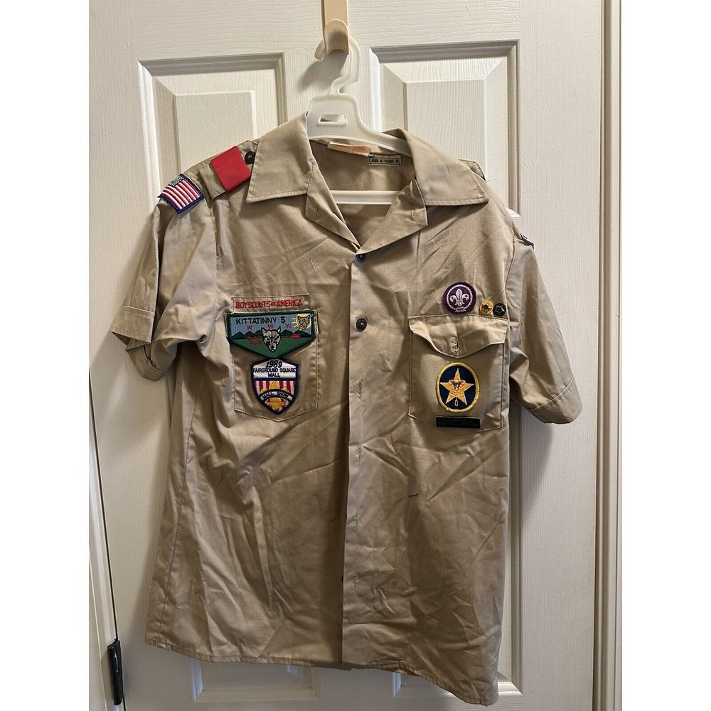 Lot Of Vintage Boy Scouts of America  Shirts, Hats, scarves Etc‎ 60's,70's, 80's